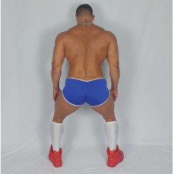 butt hugger sports shorts blue